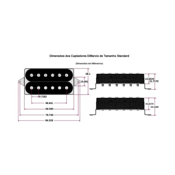 Captador DiMarzio - Super Distortion (Black / Cream) - DP100BC+BK - Imagem 2