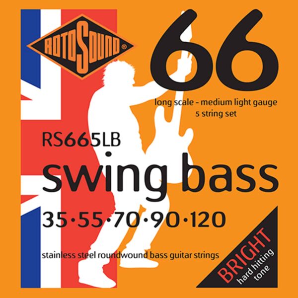 Encordoamento Baixo 5 cordas Rotosound - Swing Bass - RS665LB - .035/.120