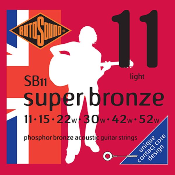 Encordoamento Violão Aço Rotosound - Super Bronze - SB11 - .011/.052