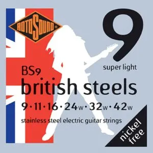 Encordoamento Guitarra Rotosound - British Steels - BS9 - .009/.042