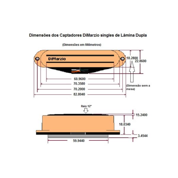 Captador DiMarzio - The Cruiser Neck (White) - DP186W - Imagem 2