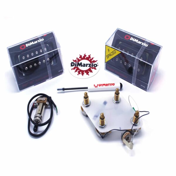 Set Captadores DiMarzio - Les Paul Rock Set - Super Distortion Bride F-Spaced & PAF 36th Anniversary Neck - GG2101A2BK (Black)