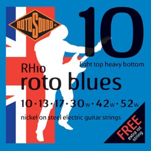 Encordoamento Guitarra Rotosound - Roto Blues - RH10 - .010/.052