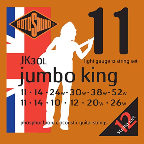 Encordoamento Violão Aço 12 cordas Rotosound - Jumbo King - JK11 - .011/.052