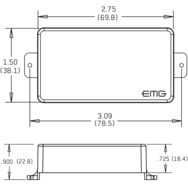 Captador EMG - Ativo - 89R (Black) - Imagem 3