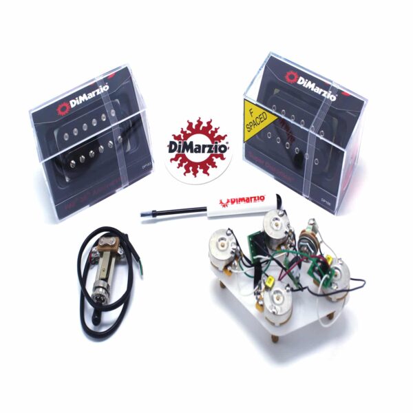 Set Captadores DiMarzio - Les Paul Rock Set - Super Distortion Bride F-Spaced & PAF 36th Anniversary Neck - GG2101A2BK (Black) - Imagem 2